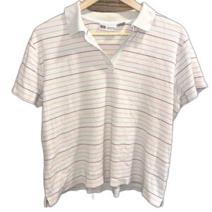 y2k school girl Color Striped Polo Shirt Cotton academia cute girly coastal XL